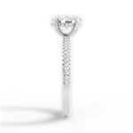Helen Oval Cut Lab Grown Diamond 18Kt White Gold Engagement Ring - View 2