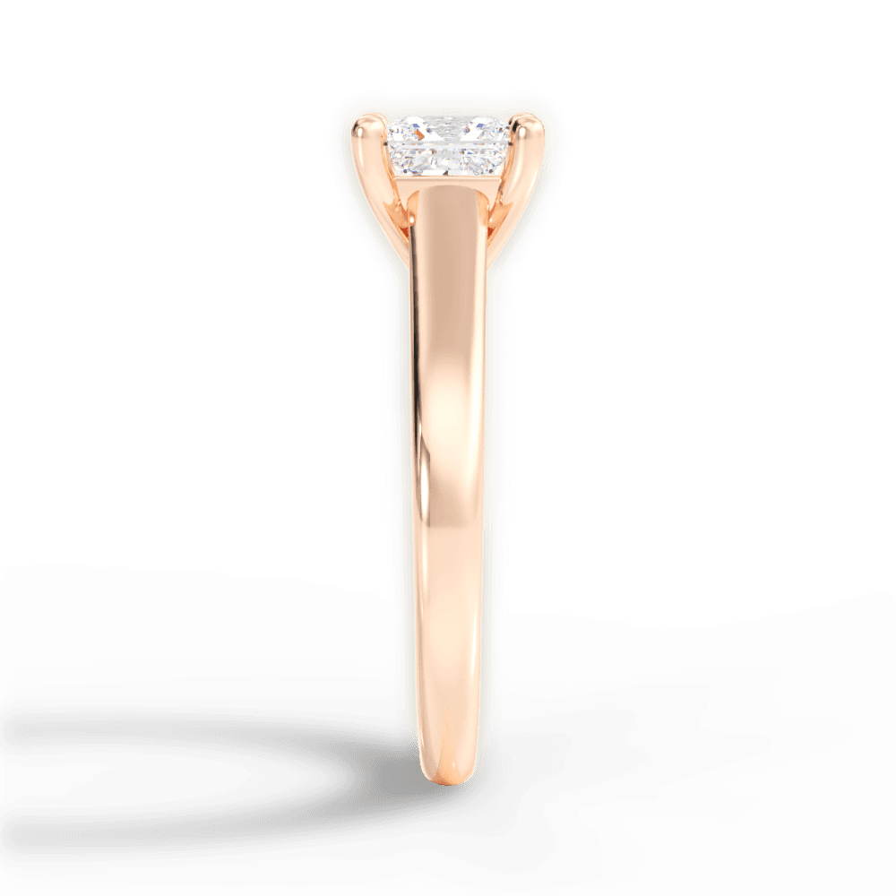 Ariana Princess Cut Lab Grown Diamond 18Kt Rose Gold Engagement Ring - View 4