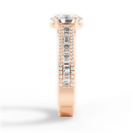 Lynn Oval Cut Lab Grown Diamond 18Kt Rose Gold Engagement Ring - View 3