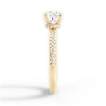 Giselle Cushion Cut Lab Grown Diamond 18Kt Yellow Gold Engagement Ring - View 3