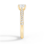 Elizabeth Cushion Cut Lab Grown Diamond 18Kt Yellow Gold Engagement Ring - View 4