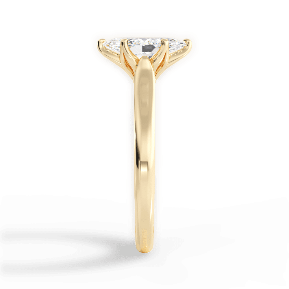 Carrie Marquise Cut Lab Grown Diamond 18Kt Yellow Gold Engagement Ring - View 3