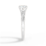 Charlotte Cushion Cut Lab Grown Diamond 18Kt White Gold Engagement Ring - View 4