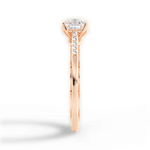 Christina Asscher Cut Lab Grown Diamond 18Kt Rose Gold Engagement Ring - View 3