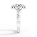 Lacey Marquise Cut Lab Grown Diamond 14Kt White Gold Engagement Ring - View 3