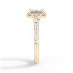 Julia Emerald Cut Lab Grown Diamond 18Kt Yellow Gold Engagement Ring - View 3