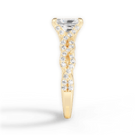 Justine Radiant Cut Lab Grown Diamond 18Kt Yellow Gold Engagement Ring - View 4