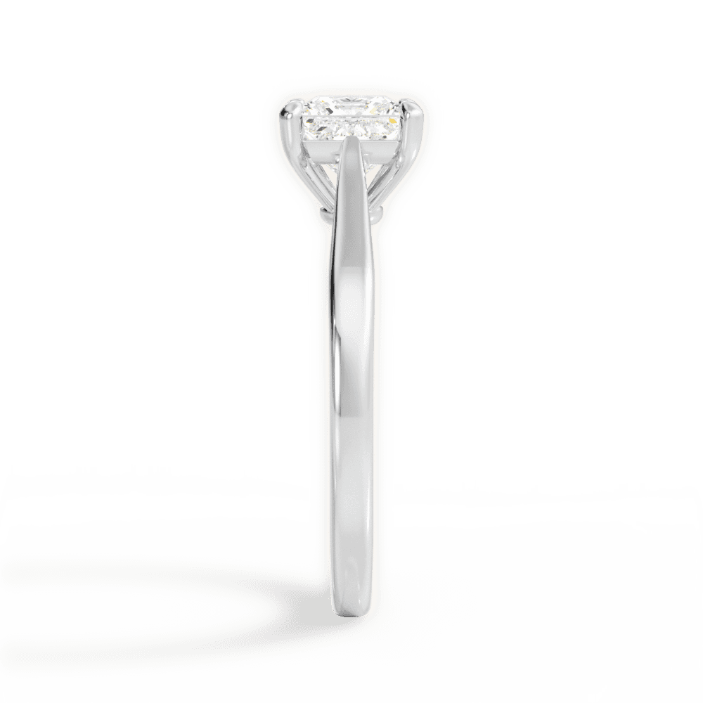 Angie Princess Cut Lab Grown Diamond Platinum Engagement Ring - View 4