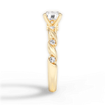 Emma Round Cut Lab Grown Diamond 18Kt Yellow Gold Engagement Ring - View 3