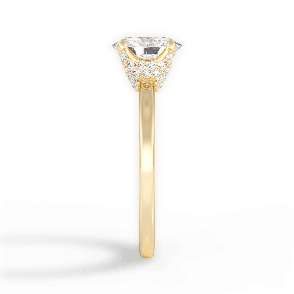 Gemma Oval Cut Lab Grown Diamond 18Kt Yellow Gold Engagement Ring - View 3
