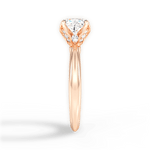 Elaine Cushion Cut Lab Grown Diamond 18Kt Rose Gold Engagement Ring - View 2