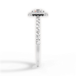 Kathleen Asscher Cut Lab Grown Diamond 14Kt White Gold Engagement Ring - View 4