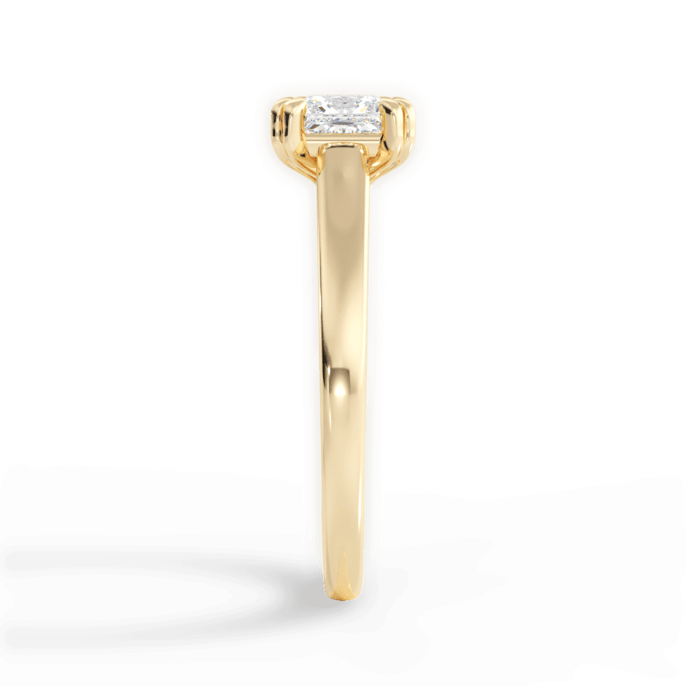 Courtney Princess Cut Lab Grown Diamond 18Kt Yellow Gold Engagement Ring - View 3