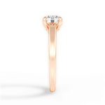 Cheryl Round Cut Lab Grown Diamond 18Kt Rose Gold Engagement Ring - View 2