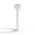 Madeline Asscher Cut Lab Grown Diamond Platinum Engagement Ring - View 2