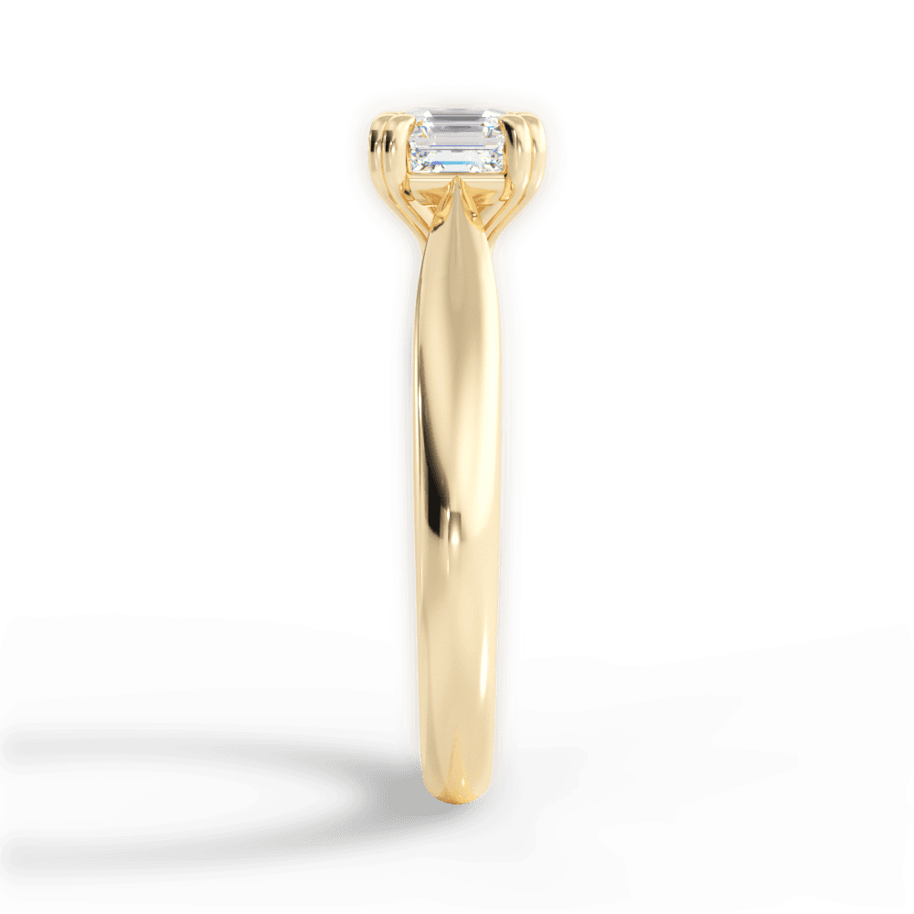 Gillian Asscher Cut Lab Grown Diamond 18Kt Yellow Gold Engagement Ring - View 3