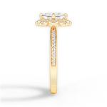 Hayley Princess Cut Lab Grown Diamond 18Kt Yellow Gold Engagement Ring - View 3