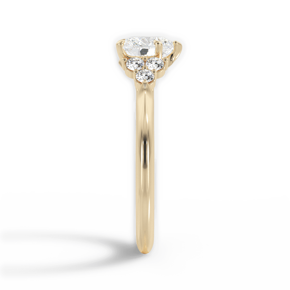 Celeste Heart Cut Lab Grown Diamond 18Kt Yellow Gold Engagement Ring - View 3