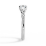 Cassie Asscher Cut Lab Grown Diamond 18Kt White Gold Engagement Ring - View 2