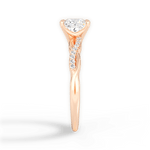 Charlotte Princess Cut Lab Grown Diamond 18Kt Rose Gold Engagement Ring - View 4