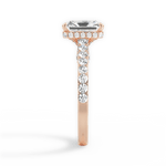 Laura Radiant Cut Lab Grown Diamond 18Kt Rose Gold Engagement Ring - View 4