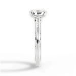 Christina Oval Cut Lab Grown Diamond 18Kt White Gold Engagement Ring - View 3