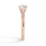Cassie Round Cut Lab Grown Diamond 18Kt Rose Gold Engagement Ring - View 2
