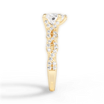 Justine Heart Cut Lab Grown Diamond 18Kt Yellow Gold Engagement Ring - View 4