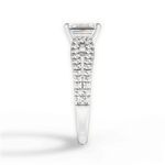 Jessica Emerald Cut Lab Grown Diamond 14Kt White Gold Engagement Ring - View 4