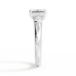 Florence Emerald Cut Lab Grown Diamond 18Kt White Gold Engagement Ring - View 4