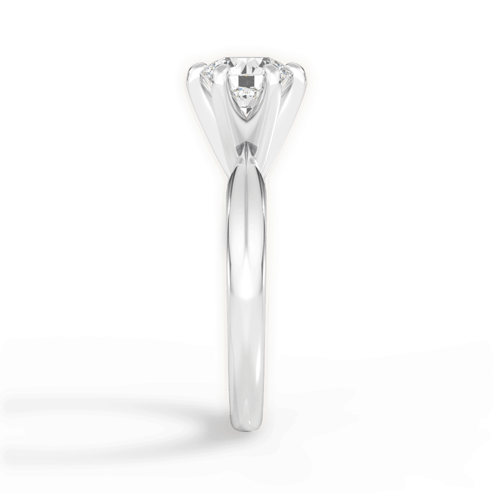 Ava Round Cut Lab Grown Diamond Platinum Engagement Ring - View 4