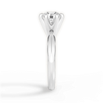 Ava Round Cut Lab Grown Diamond 14Kt White Gold Engagement Ring - View 4