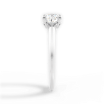 Amanda Cushion Cut Lab Grown Diamond 14Kt White Gold Engagement Ring - View 4