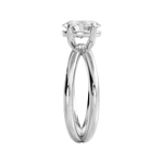 Ada Oval Cut Lab Grown Diamond 14Kt White Gold Engagement Ring - View 3