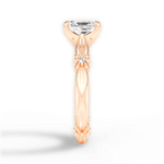 Claire Radiant Cut Lab Grown Diamond 18Kt Rose Gold Engagement Ring - View 4