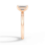 Brenda Emerald Cut Lab Grown Diamond 18Kt Rose Gold Engagement Ring - View 2