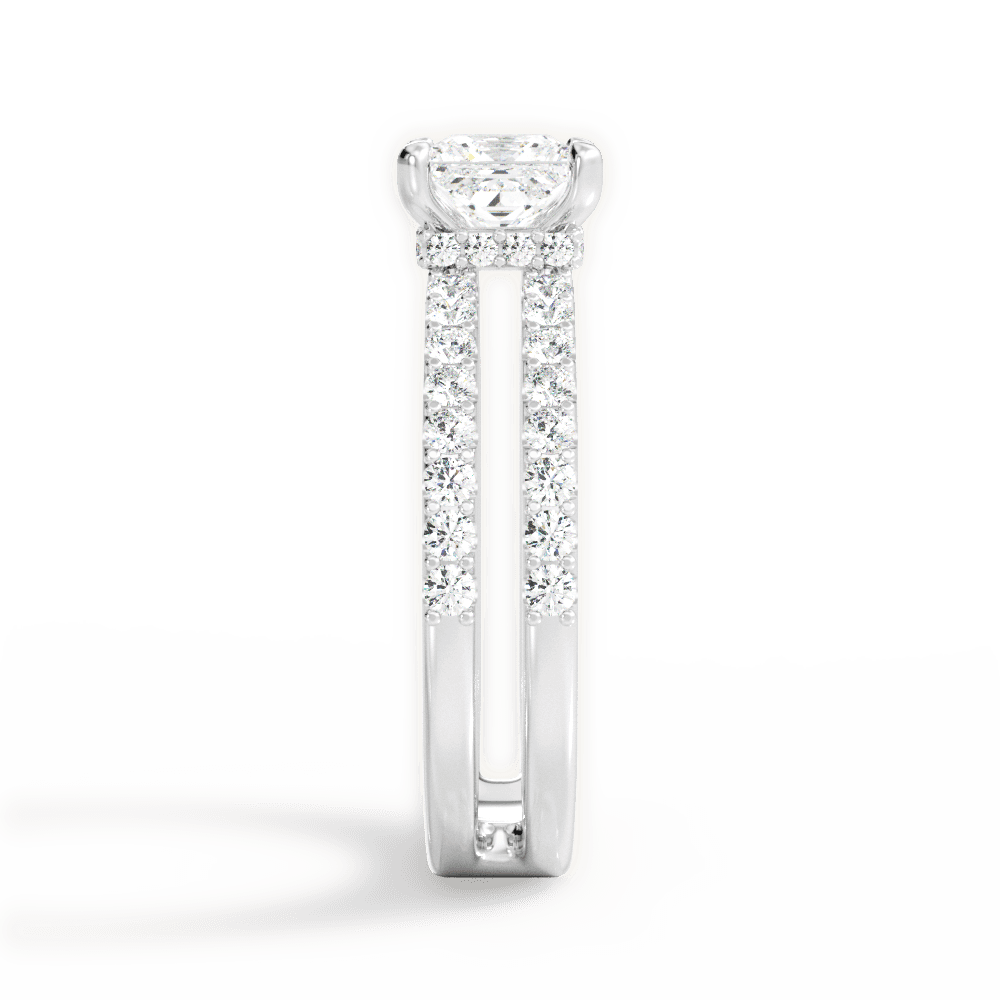 Christie Princess Cut Lab Grown Diamond Platinum Engagement Ring - View 2