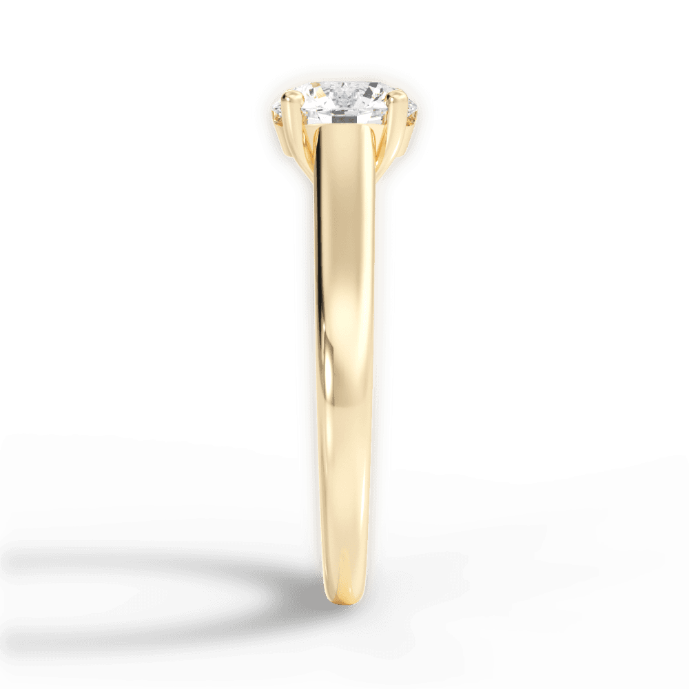 Ariana Round Cut Lab Grown Diamond 18Kt Yellow Gold Engagement Ring - View 4