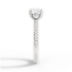 Helen Cushion Cut Lab Grown Diamond 14Kt White Gold Engagement Ring - View 4