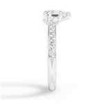 Elizabeth Pear Cut Lab Grown Diamond Platinum Engagement Ring - View 4