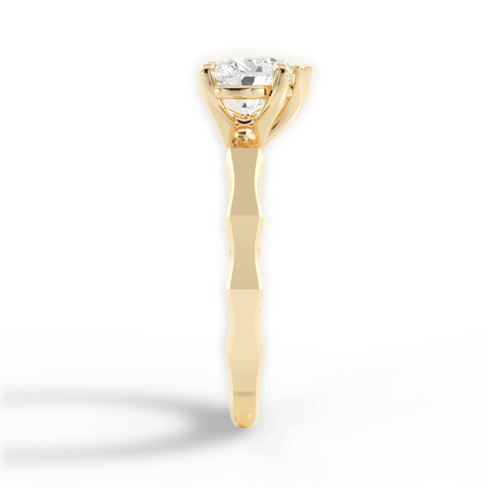 Aaliyah Heart Cut Lab Grown Diamond 18Kt Yellow Gold Engagement Ring - View 2