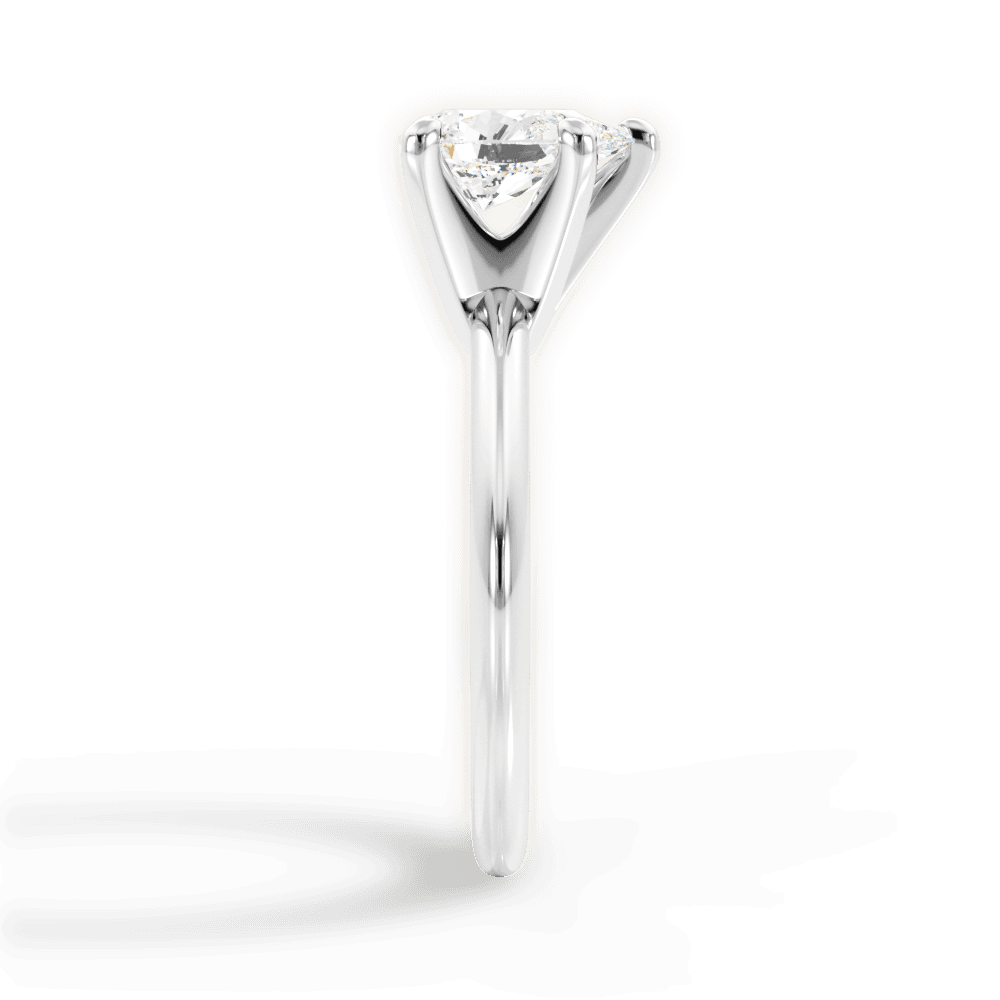 Alicia Pear Cut Lab Grown Diamond Platinum Engagement Ring - View 4