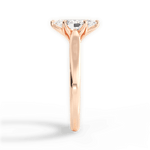 Carrie Marquise Cut Lab Grown Diamond 18Kt Rose Gold Engagement Ring - View 4