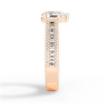 Lynn Pear Cut Lab Grown Diamond 18Kt Rose Gold Engagement Ring - View 3