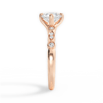 Catherine Round Cut Lab Grown Diamond 18Kt Rose Gold Engagement Ring - View 3