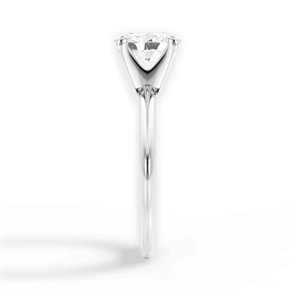 Alicia Oval Cut Lab Grown Diamond 14Kt White Gold Engagement Ring - View 4