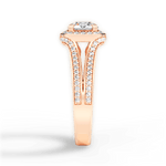 Mackenzie Round Cut Lab Grown Diamond 18Kt Rose Gold Engagement Ring - View 2