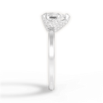 Gemma Pear Cut Lab Grown Diamond 18Kt White Gold Engagement Ring - View 3