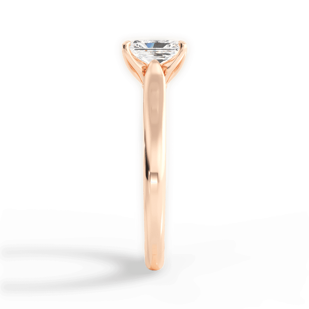 Carrie Radiant Cut Lab Grown Diamond 18Kt Rose Gold Engagement Ring - View 4