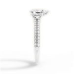 Gail Pear Cut Lab Grown Diamond Platinum Engagement Ring - View 4